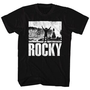 Rocky Movie Black Shirt Retro Film Graphic Tee Vintage Boxing Fan Unisex 51